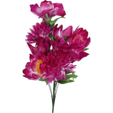 BUKIET 9 MIX KWIATÓW: CHRYZANTEMA AMARYLIS LILIA KOLOR FIOLETOWY