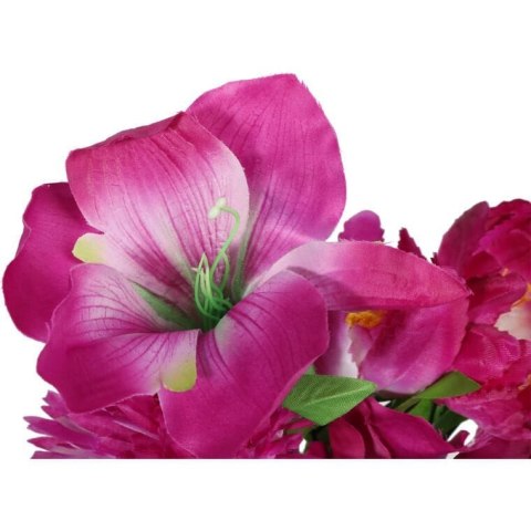 BUKIET 9 MIX KWIATÓW: CHRYZANTEMA AMARYLIS LILIA KOLOR FIOLETOWY