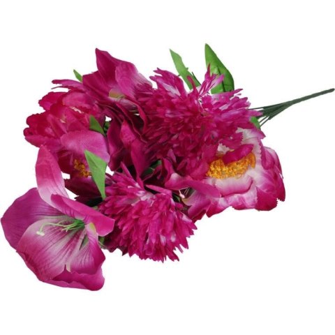 BUKIET 9 MIX KWIATÓW: CHRYZANTEMA AMARYLIS LILIA KOLOR FIOLETOWY