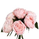 BUKIET 9 SZTUCZNYCH RÓŻ 28CM - WYSOKIEJ JAKOŚCI - KOLOR RÓŻOWY