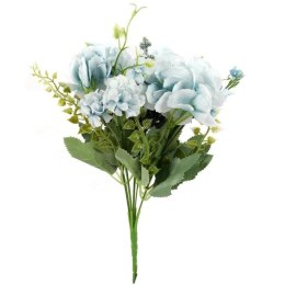 BUKIET MIESZANY 6 GAŁĄZEK Z HORTENSJĄ KOLOR NIEBIESKI