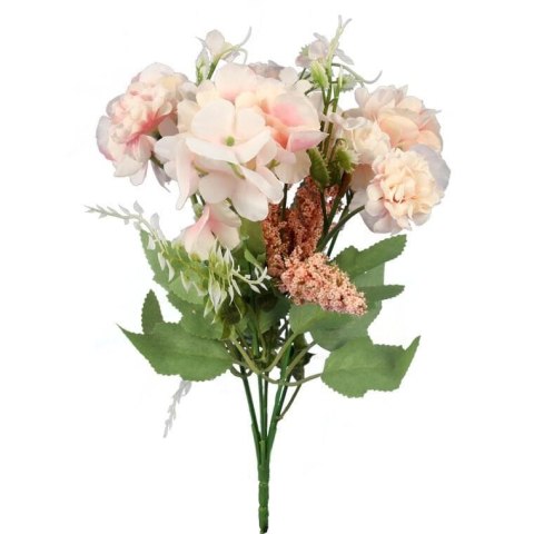 BUKIET MIESZANY 6 GAŁĄZEK Z HORTENSJĄ KOLOR POMARAŃCZOWY