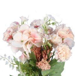 BUKIET MIESZANY 6 GAŁĄZEK Z HORTENSJĄ KOLOR POMARAŃCZOWY