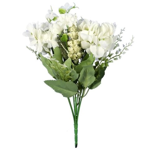 BUKIET MIESZANY 6 GAŁĄZEK Z HORTENSJĄ KOLOR ZIELONY