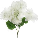 Biały Bukiet Sztucznych Hortensji - 4 Szki - Wysokość 50 cm