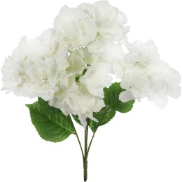 Biały Bukiet Sztucznych Hortensji - 4 Szki - Wysokość 50 cm