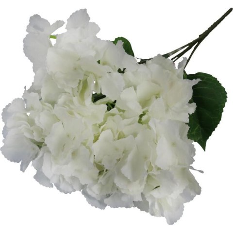 Biały Bukiet Sztucznych Hortensji - 4 Szki - Wysokość 50 cm