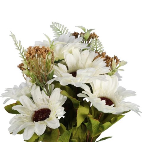 Bukiet 11 Sztucznych Gerber w Kolorze Kremowym - Dekoracja o Wysokości 50 cm