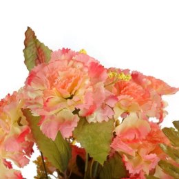 Bukiet 18 goździków z paprotkami kolor łososiowy