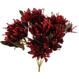 Bukiet 5 gałązek z kwiatami azalii kolor bordowy