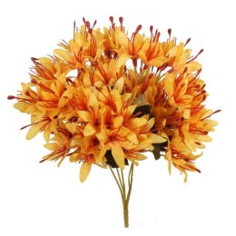 Bukiet 5 gałązek z kwiatami azalii kolor pomarańczowy