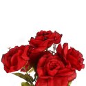 Bukiet 6 Sztucznych Róż w Kolorze Czerwonym - Wysokość 48 cm