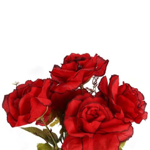 Bukiet 6 Sztucznych Róż w Kolorze Czerwonym - Wysokość 48 cm