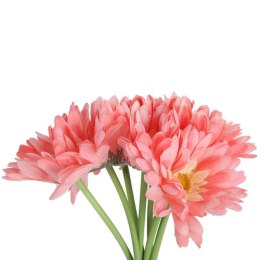 Bukiet 7 gerber na gumowanych łodygach w kolorze jasno różowym