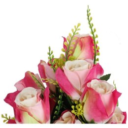 Bukiet 9 róż 45 cm kolor różowy