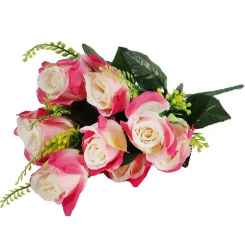 Bukiet 9 róż 45 cm kolor różowy