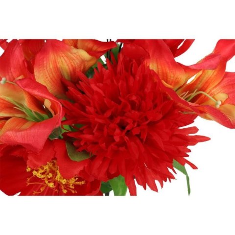 Bukiet 9 sztuk mieszanych kwiatów: 3 Lilie, 4 Amarylisy, 2 Chryzantemy, Kolor Czerwony, Wysokość 58 cm, Wygląd Naturalny