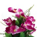 Bukiet Storczyków Fioletowych - 10 Sztuk, Wysokość 45 cm, Kwiaty Sztuczne o Wysokiej Jakości