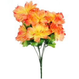 Bukiet Sztucznych Dalii - 7 Sztuk, Kolor Pomarańczowy, Wysokość 60 cm