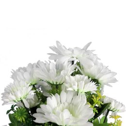 Bukiet Sztucznych Gerber Białych 12 Sztuk - Dekoracja o Wysokości 45 cm