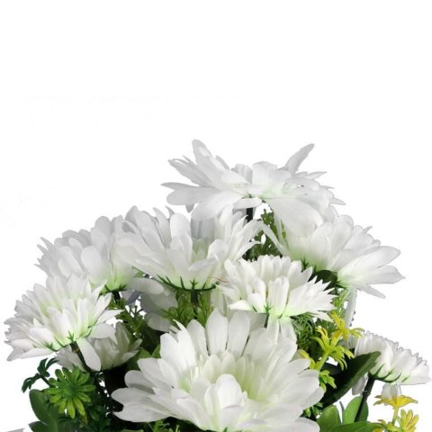 Bukiet Sztucznych Gerber Białych 12 Sztuk - Dekoracja o Wysokości 45 cm
