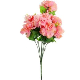 Bukiet Sztucznych Goździków z Gipsówką w Kolorze Łososiowym - Wysokość 50 cm