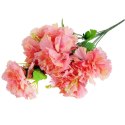 Bukiet Sztucznych Goździków z Gipsówką w Kolorze Łososiowym - Wysokość 50 cm