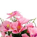 Bukiet Sztucznych Orchidei w Jasnoróżowym Kolorze - 10 Sztuk, 45 cm Wysokości