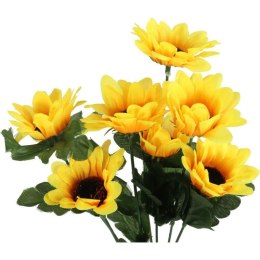 Bukiet Sztucznych Słoneczników - Realistyczne Dekoracje, Kolor Żółty, Wysokość 35 cm