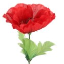 Czerwony Kwiat Dekoracyjny Mak o Wysokości 54 cm