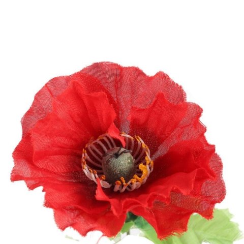 Czerwony Kwiat Dekoracyjny Mak o Wysokości 54 cm