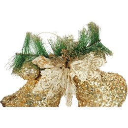 DUŻA DEKORACJA ŚWIĄTECZNA - 2 DZWONY ZAWIESZKA ZŁOTA