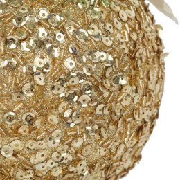 DUŻA DEKORACJA ŚWIĄTECZNA - KULA 20 CM ZAWIESZKA ZŁOTA