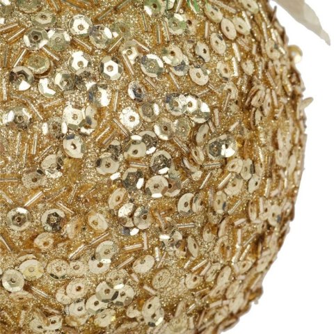 DUŻA DEKORACJA ŚWIĄTECZNA - KULA 20 CM ZAWIESZKA ZŁOTA