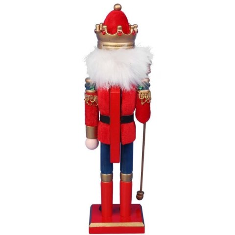 DZIADEK DO ORZECHOW FIGURKA DREWNIANA 30 CM CZERWONA