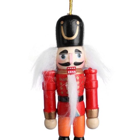 DZIADEK DO ORZECHOW FIGURKA DREWNIANA ZAWIESZKA 12,5 CM NR 1