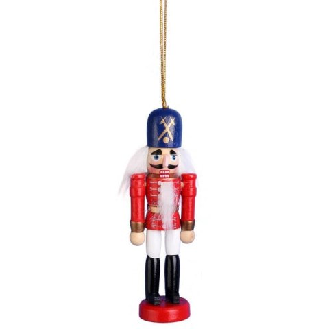 DZIADEK DO ORZECHOW FIGURKA DREWNIANA ZAWIESZKA 12,5 CM NR 3