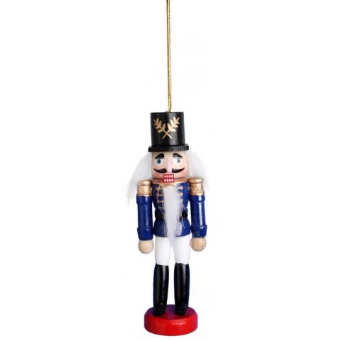 DZIADEK DO ORZECHOW FIGURKA DREWNIANA ZAWIESZKA 12,5 CM NR 3