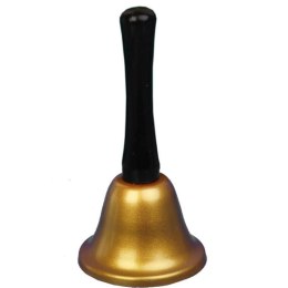 DZWONEK ŚW. MIKOŁAJA METALOWY KOLOR ZŁOTY KOSTIUM MIKOŁAJA I