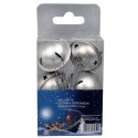 DZWONKI MIKOŁAJA 4 CM ZAWIESZKI SREBRNE METALOWE