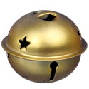 DZWONKI MIKOŁAJA 4 CM ZAWIESZKI ZŁOTE METALOWE