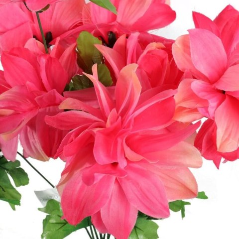 Dekoracyjny Bukiet Sztucznych Dalii w Kolorze Różowym - 7 Szuk, 60 cm