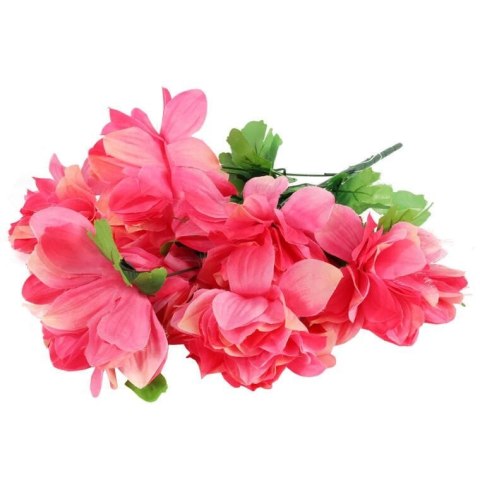Dekoracyjny Bukiet Sztucznych Dalii w Kolorze Różowym - 7 Szuk, 60 cm