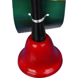 Dzwonek Świętego Mikołaja z Czarną Rączką do Kostiumu Mikołajowego - Metalowy, Kolor Czerwony