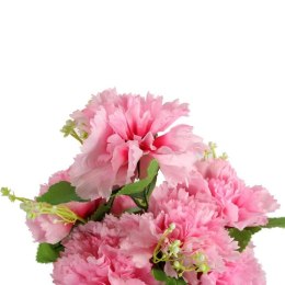 Elegancki Bukiet Sztucznych Goździków z Gipsówką, Kolor Jasno Różowy, 50 cm