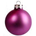 Elegancki Zestaw 6 Szklanych Bombek Świątecznych, Kolor Fioletowy