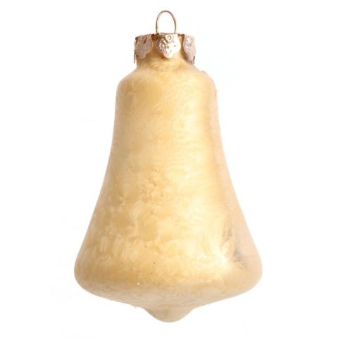 Elegancki Zestaw Świątecznych Bombek Szklanych i Czubka w Kolorze Kremowym - 18 sztuk