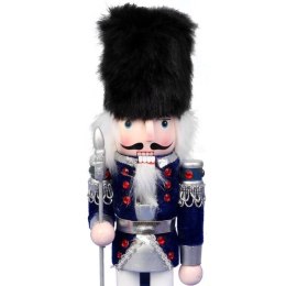 Figurka Świąteczna Dziadek do Orzechów 30cm - Drewniana Ozdoba w Kolorze Granatowym