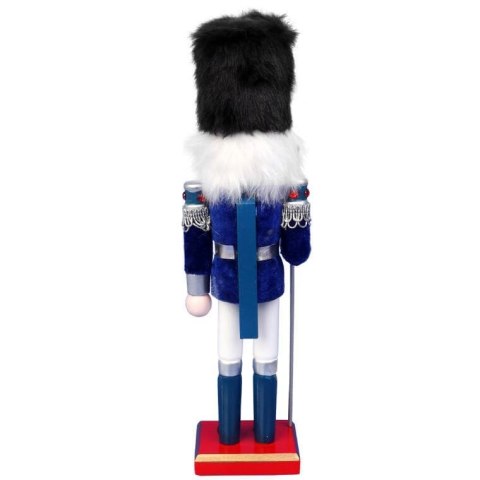 Figurka Świąteczna Dziadek do Orzechów 30cm - Drewniana Ozdoba w Kolorze Granatowym