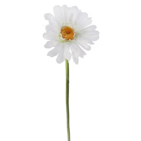 Gerbera Biała Dekoracyjna o Realistycznym Wyglądzie - 55 cm